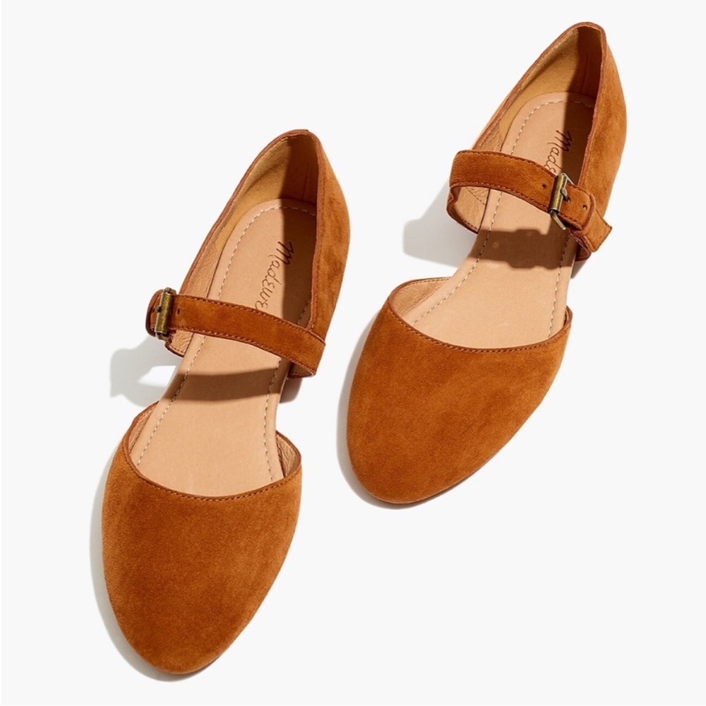 Madewell Alina Mary- Jane Flat Suede Size 5